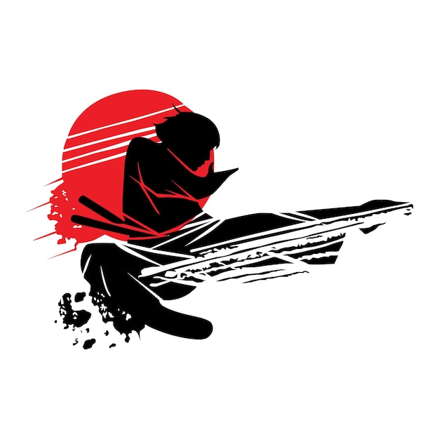 silhouette martial arts. perfect for karate, judo and other martial arts logos and icons