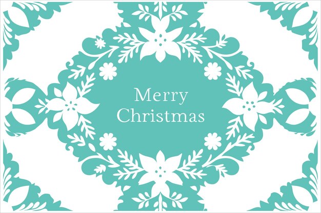 Vector silhouette merry christmas floral border vector