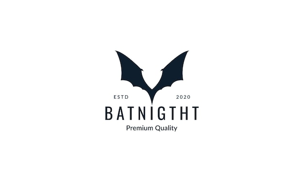 Silhouette modern bat simple logo vector  illustration design