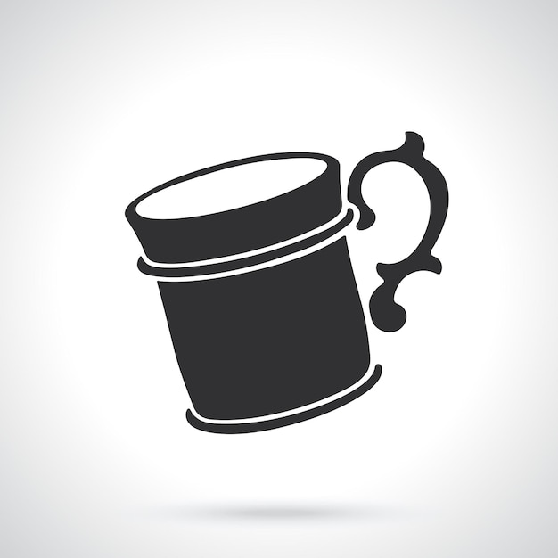 Silhouette of mug Template or pattern Vector illustration