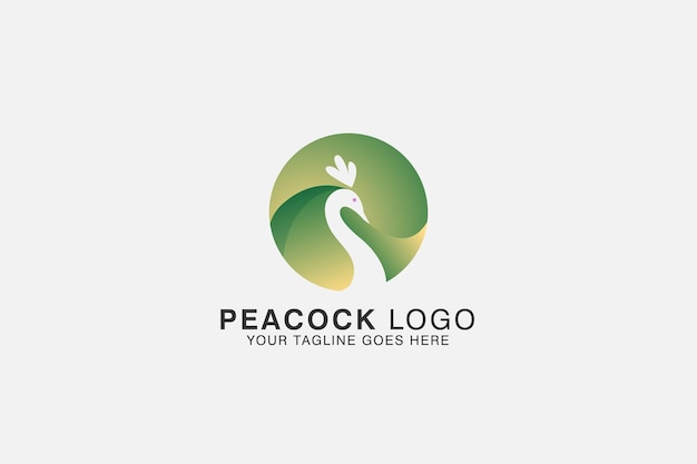 Silhouette peacock head isolated circle vector illustration usable for logo design related to poultry nature farmer animalbird