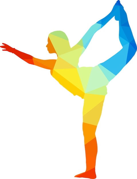 Silhouette Of A Person Doing Yoga Pose Isolated On Transparent Background