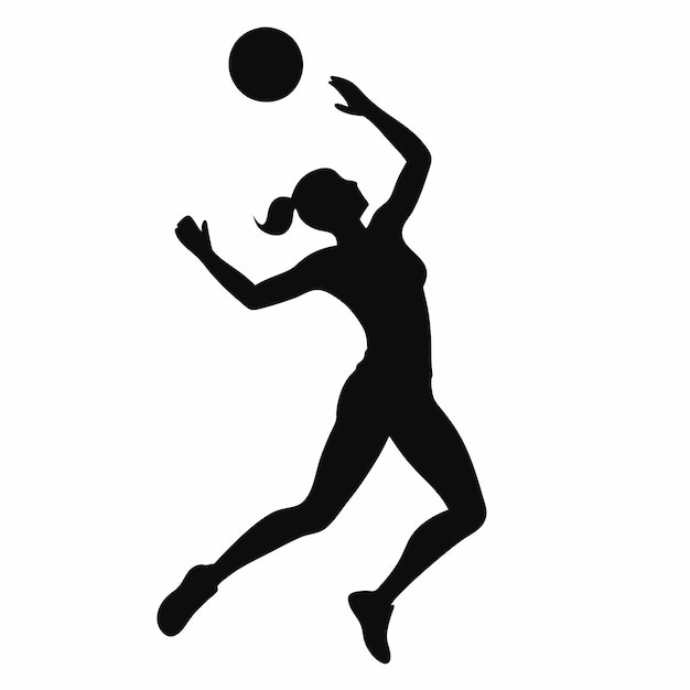 a silhouette of a person playing with a ball