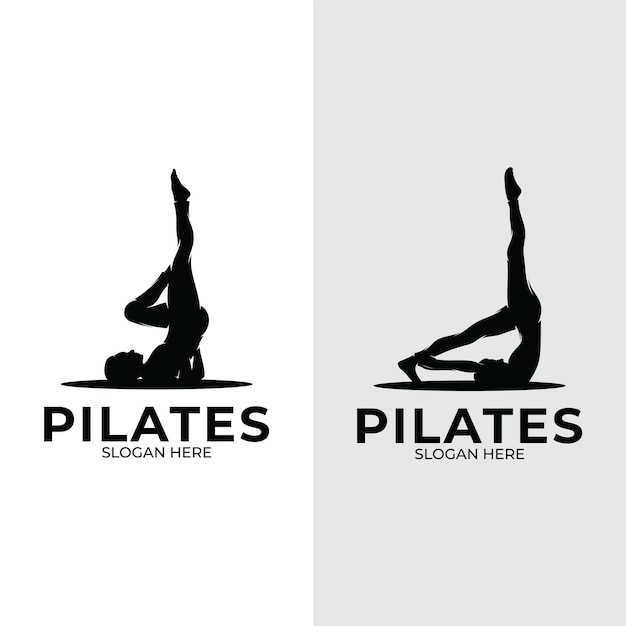 Silhouette Of Pilates Logo Design Inspiration