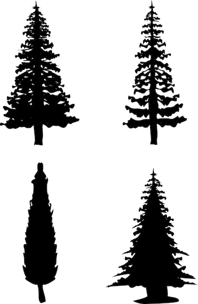 Silhouette Pines Tree Bundle