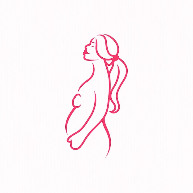 Silhouette of pregnant woman for happy mothers day