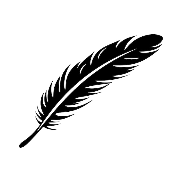 Silhouette of a Simple Quill Pen clipart