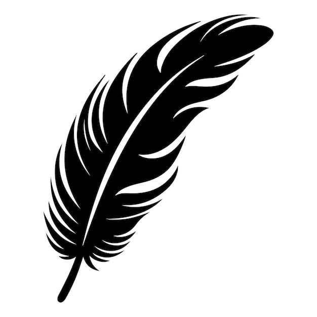 Silhouette of a Simple Quill Pen clipart