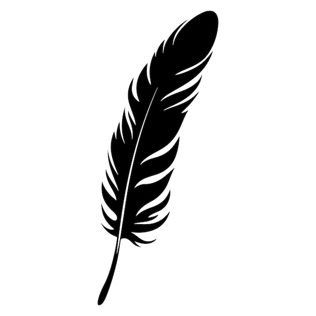 Silhouette of a Simple Quill Pen illustration