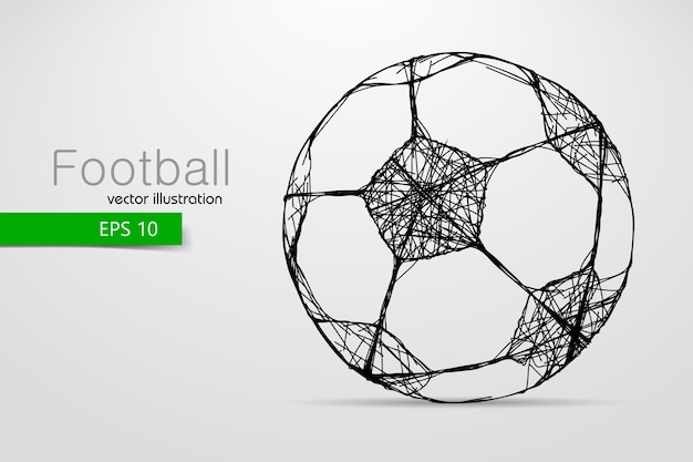 Silhouette of a soccer ball illustration