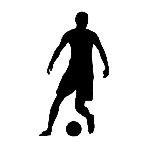 silhouette of soccer player vector