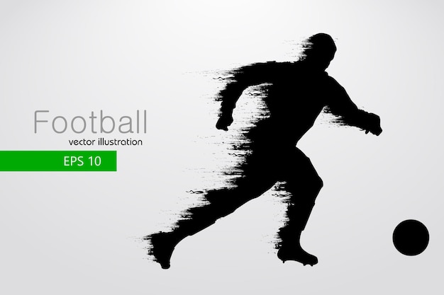 Silhouette of a soccer player