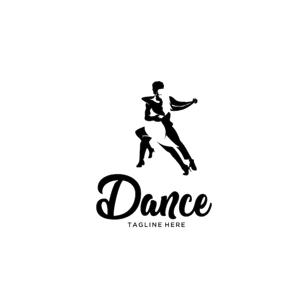 silhouette tango dance logo