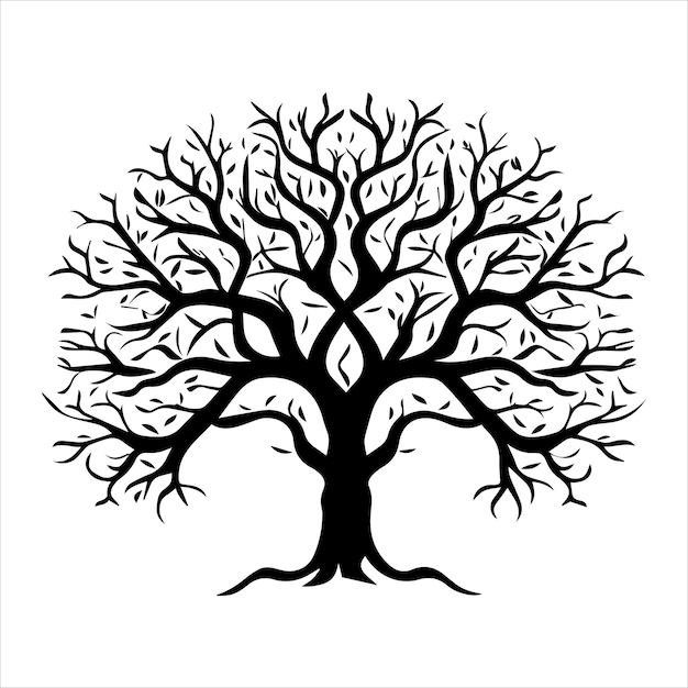 silhouette tree vector creative art tree vector