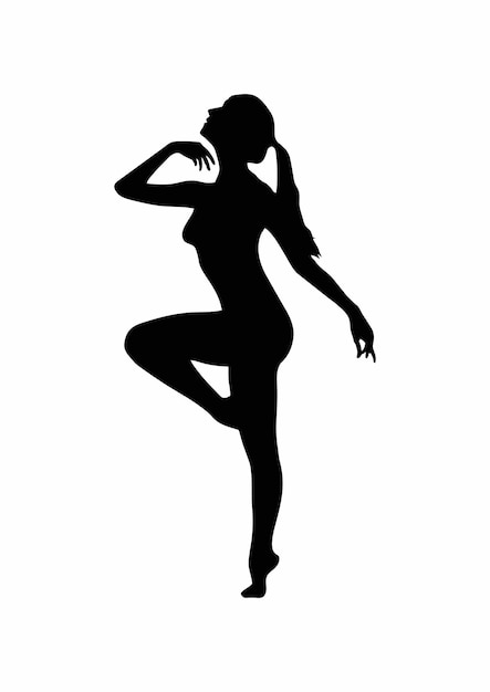 Silhouette vector Dancing girl