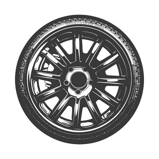 Silhouette velg rim tire for car black color only