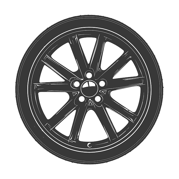 Silhouette velg rim tire for car black color only