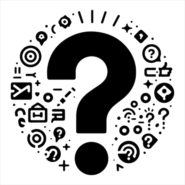 Vector silhouette with question mark vector illustration design