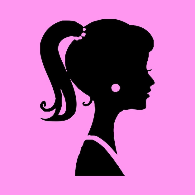 Silhouette of Woman Shadow Vector Woman face vector