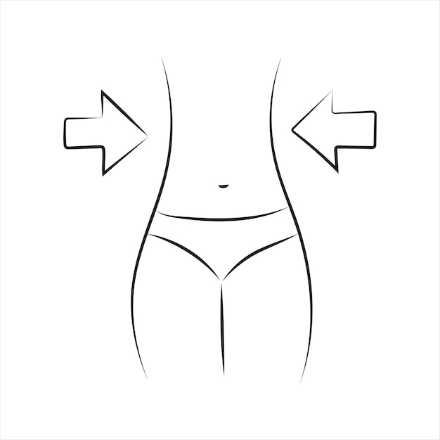 Silhouette of a Woman who Removed Extra Centimeters From the Waist