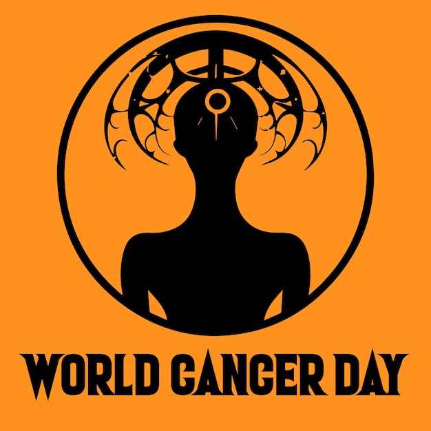 Silhouette world cancer day vector design