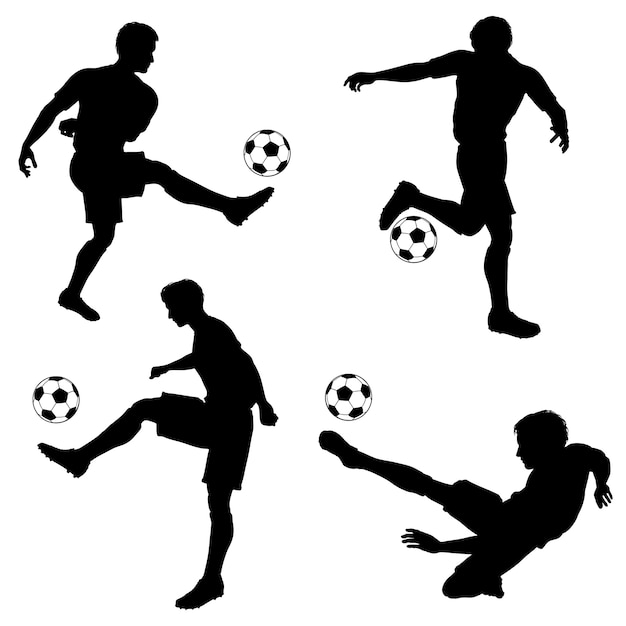 Silhouettes Football Players