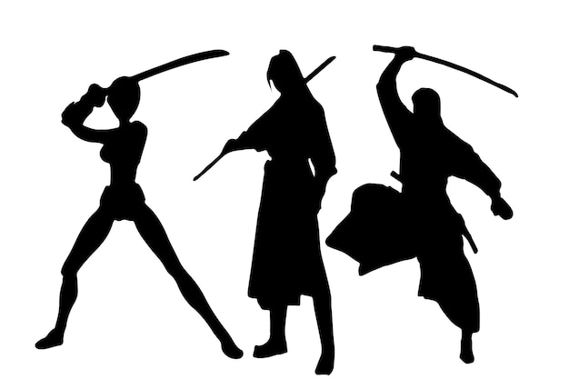 Silhouettes of a samurai with the word samurai on the front.