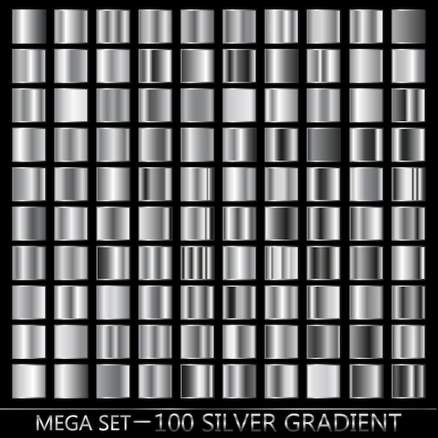 Silver, black, white gradient in metal texture