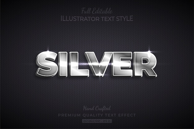 Silver Editable  Text Style Effect Premium