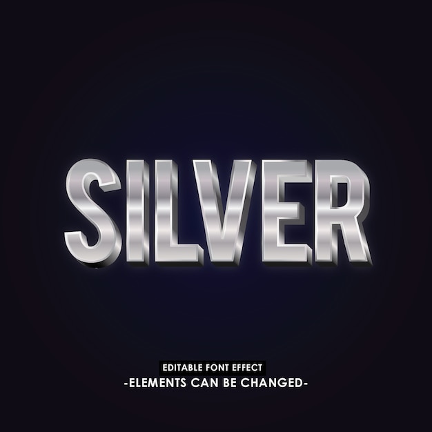 Silver font effect