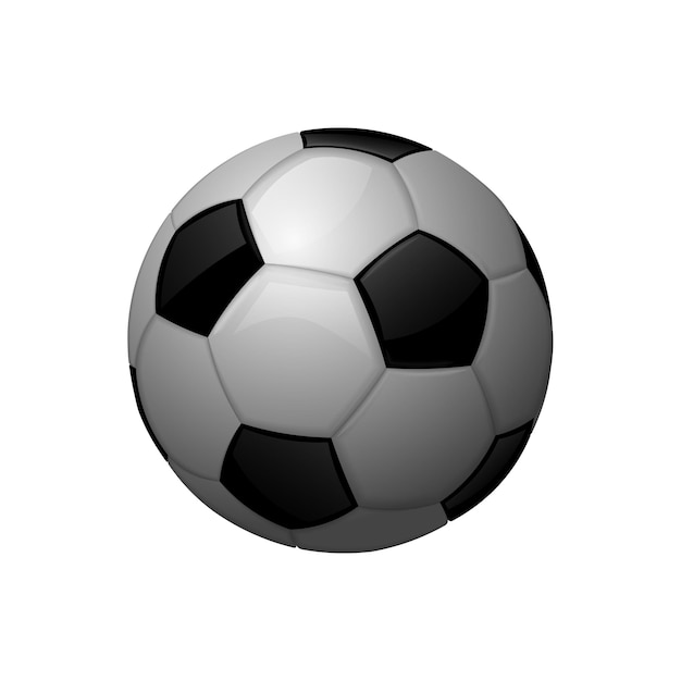 Silver football or soccer ball Sport equipment icon