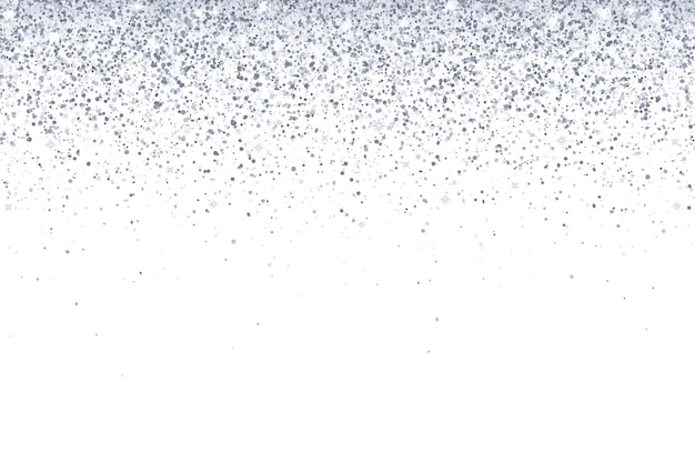 Silver glitter particles on white background. Vector illustration