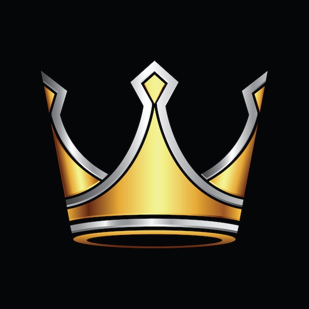 Silver and gold Crown logo