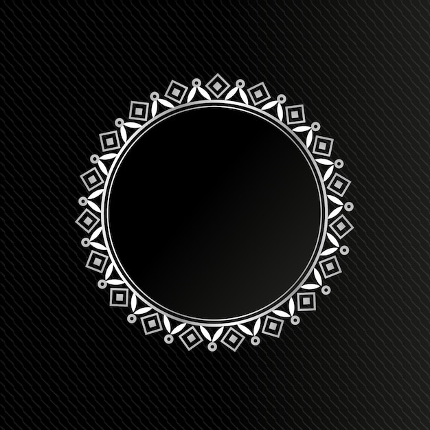 Vector silver gradient frames with black background