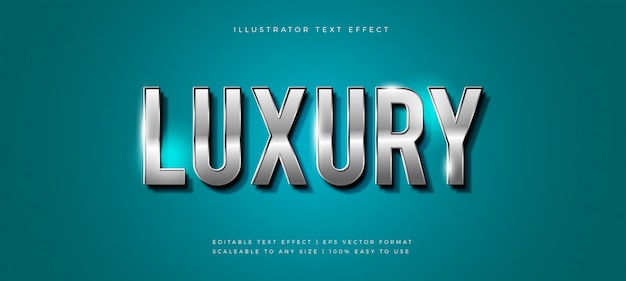 Silver Luxury Shiny Text Style Font Effect