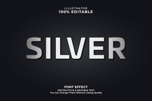 Silver minimal  Text effect