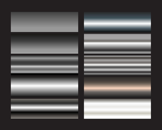 Vector silver or platinum gradients set