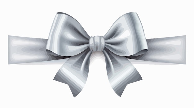 Silver Ribbon and Bow for Christmas or Birthday Celebration