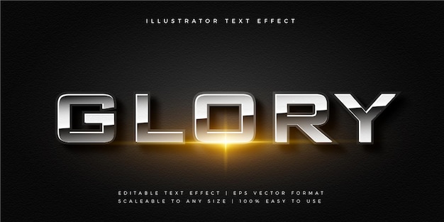 Silver Shiny Movie Text Style Font Effect