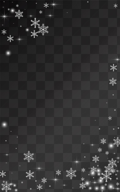 Silver Snow Vector Transparent Background