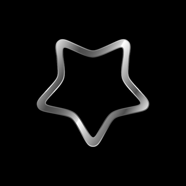 Vector silver star decorative icon vector template