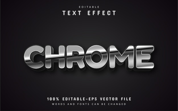 Silver style text effect editable