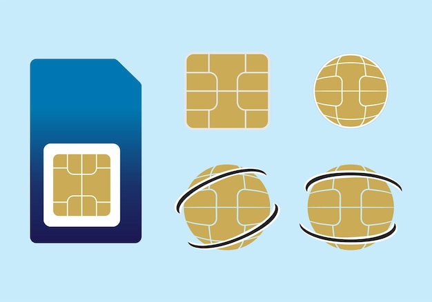 Sim card design illustration