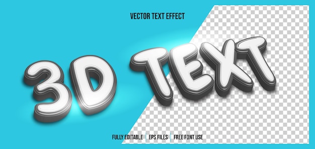 Simple 3d editable text effect