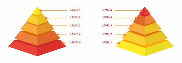 Simple 3d pyramid infographic for business concept