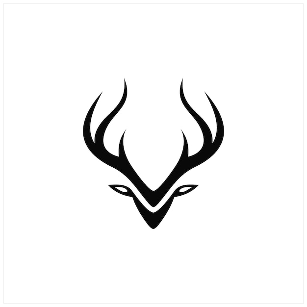 simple abstract elk deer logo template illustration inspiration