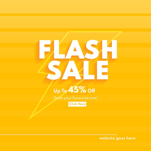 simple abstract flash sale promotion poster template design