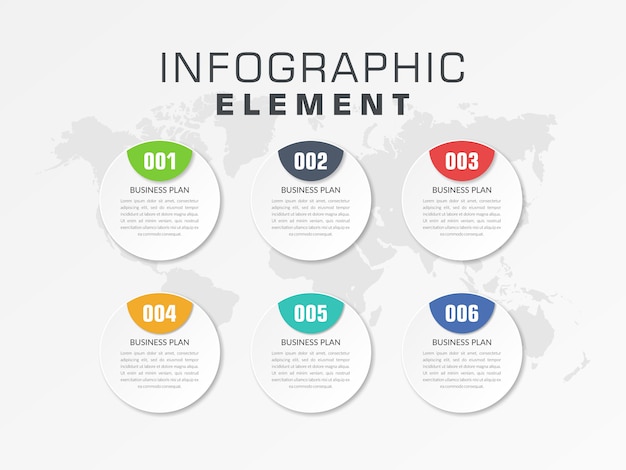 Simple Abstract Infographic Element Business Process