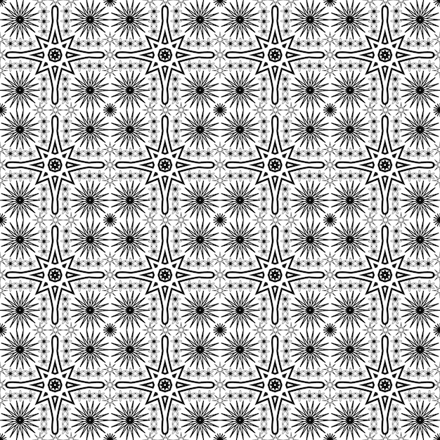 simple abstract seamless floral pattern geometric pattern set vector illustration