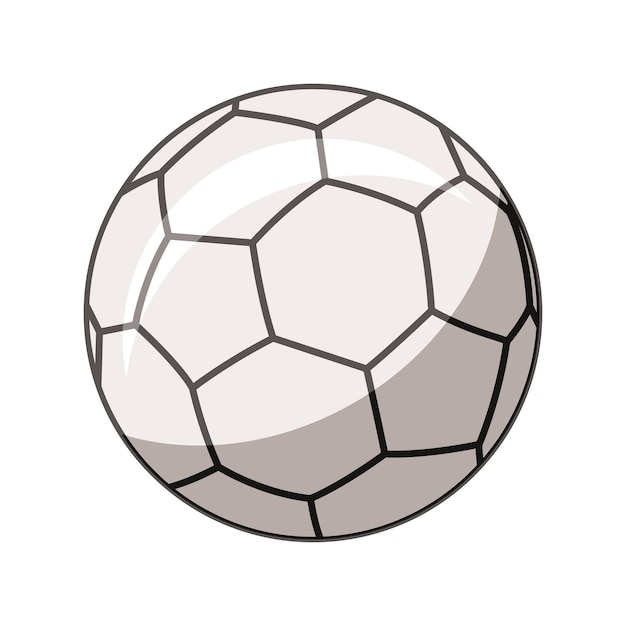 Simple abstract soccer ball with a slight lightness in a flat style Ball icon Isolated on a white background Vector graphics